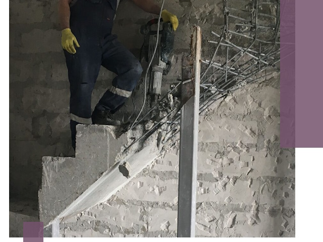 Демонтаж металлических и бетонных лестниц в Алапаевске