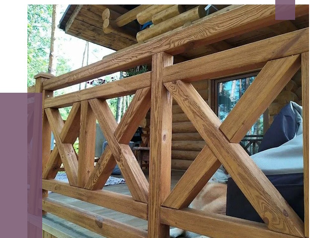 Деревянные перила под ключ в Алапаевске от 8029 руб. 