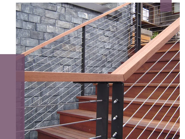 Тросовые перила под ключ в Алапаевске от 8136 руб.