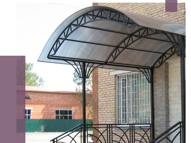 Металлические навесы и козырьки в Алапаевске от 13381 руб.