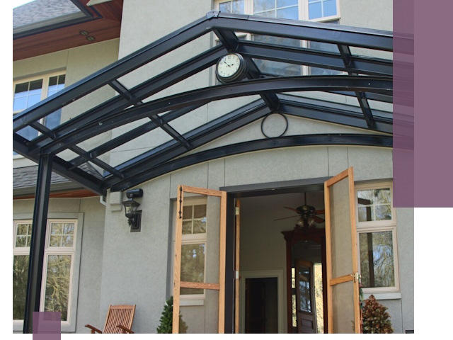 Изготовление и монтаж навесов и козырьков в Алапаевске