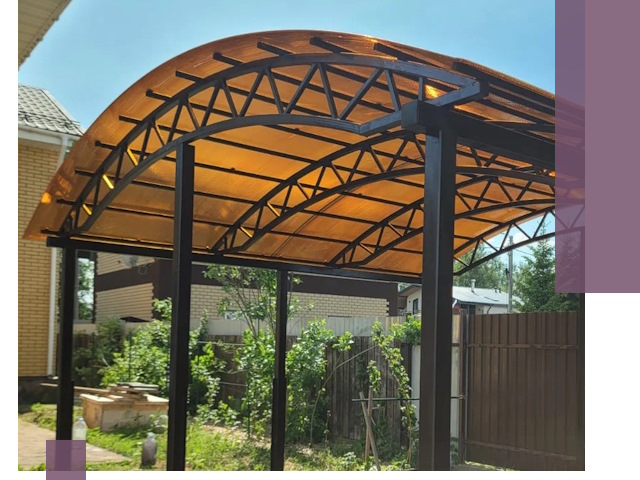 Изготовление навесов под ключ в Алапаевске из качественных материалов