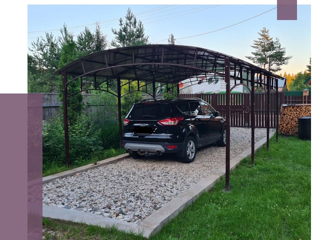 Навесы для автомобиля в Алапаевске от 13756 руб.  | ПРОЛЁТ-Лпв