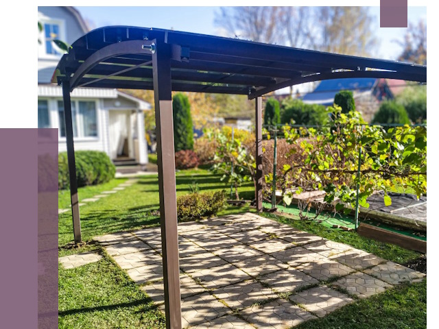 Навесы для дачи в Алапаевске от 13328 руб. под ключ — ПРОЛЁТ-Лпв