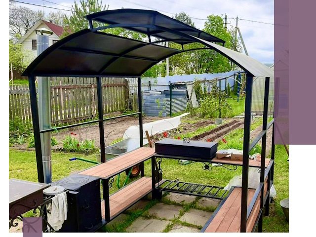 Навесы для барбекю в Алапаевске: изготовление, монтаж и демонтаж