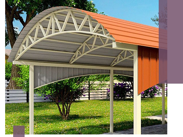 Навесы из профнастила под ключ в Алапаевске — установка и монтаж