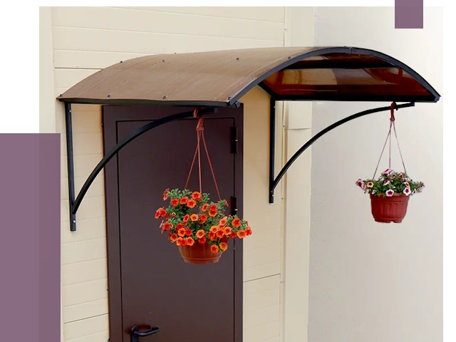 Козырьки над входом в Алапаевске от 15522 руб.  | ПРОЛЁТ-Лпв