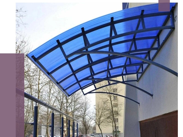 Козырьки из поликарбоната в Алапаевске от 4496 руб. под ключ | ПРОЛЁТ-Лпв