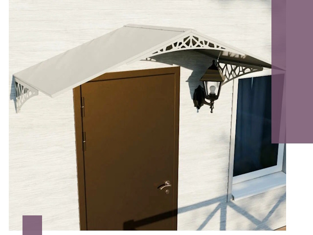 Металлические козырьки на входы и террасы в Алапаевске