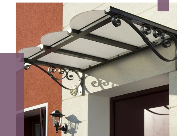 Односкатные козырьки в Алапаевске от 8778 руб.  | ПРОЛЁТ-Лпв