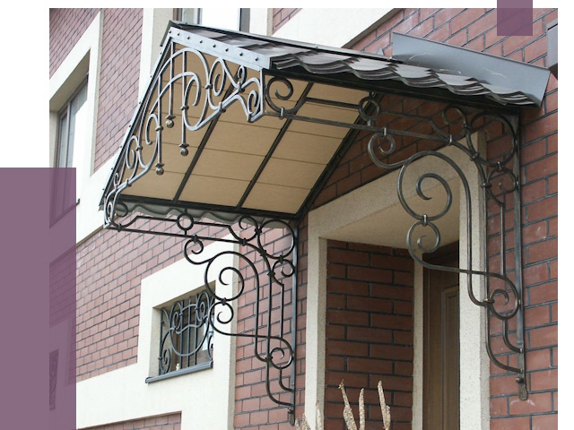 Двускатные козырьки в Алапаевске под ключ от 13381 руб.