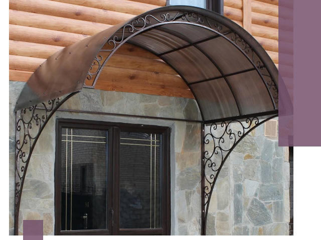 Арочные козырьки под ключ в Алапаевске: изготовление и монтаж