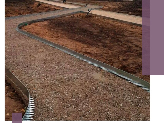 Металлические бордюры под ключ в Алапаевске — изготовление и монтаж